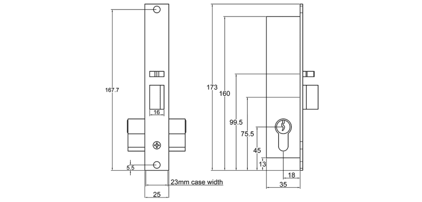 Narrow Autolocking Latch