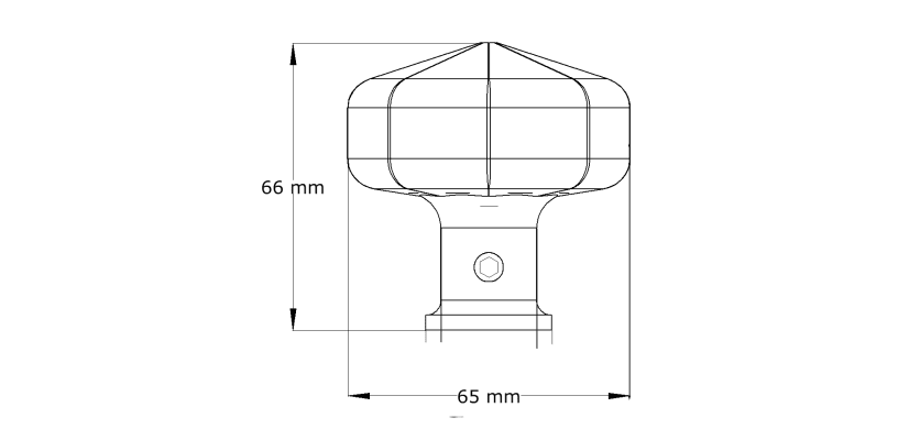 Technical Drawing for Octogonal Knob Handle 