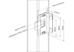 technical drawing of a gapless keep installed on a post 