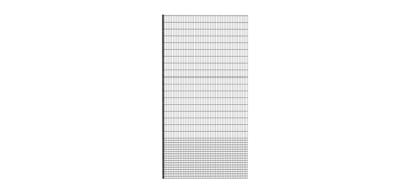 4.8m High 868 Rebound Mesh Fencing System Components