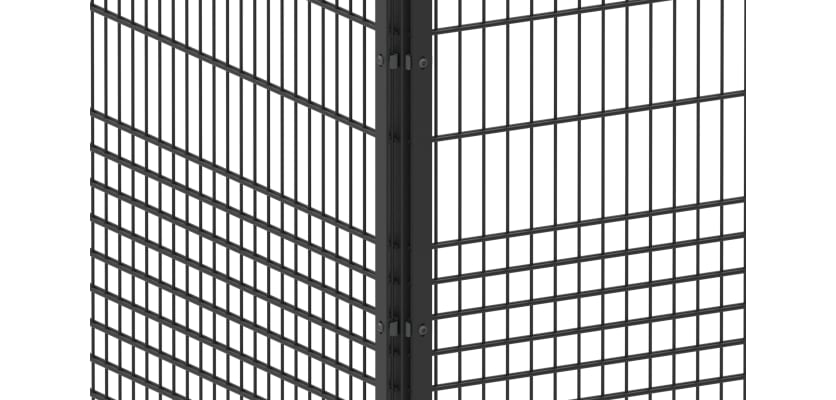 868 Mesh Corner Post with Clamp Bar for Fencing
