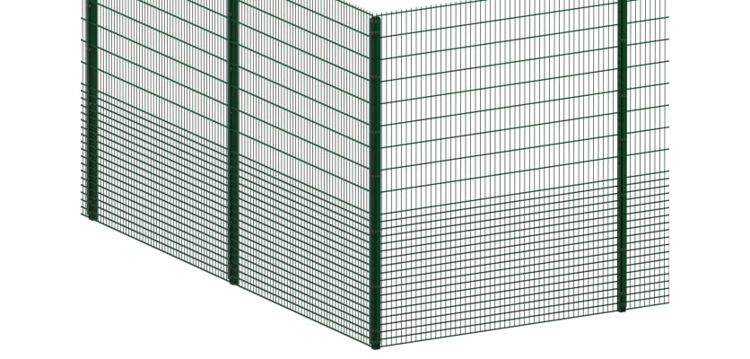 3.6m High Rebound Mesh Corner Post with Clamp Bar