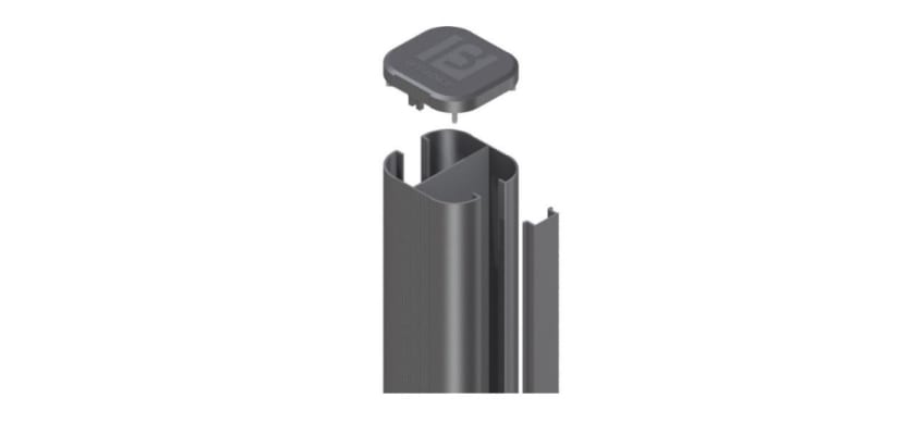 2.4m high composite fencing post sturdy garden enforcer