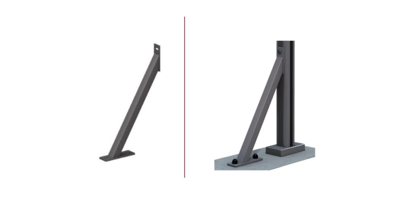 Durable wind anchor for composite fencing support
