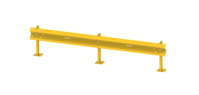 Yellow Single Beam With Z Bolt Down Posts
