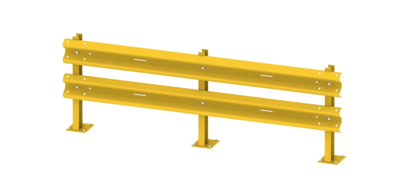 Yellow Double Beam With RSJ Bolt Down Posts
