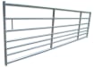 Angled view of the 7 bar galvanised steel farm gate leaf