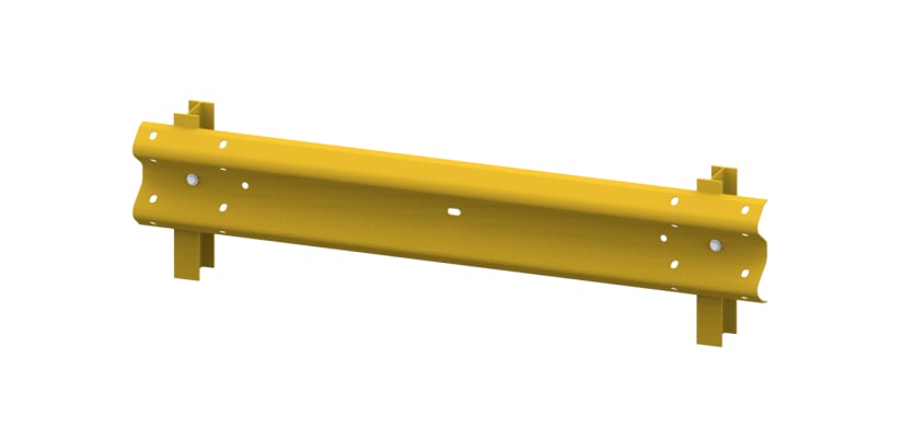 Yellow Single Beam with RSJ Dig In Posts