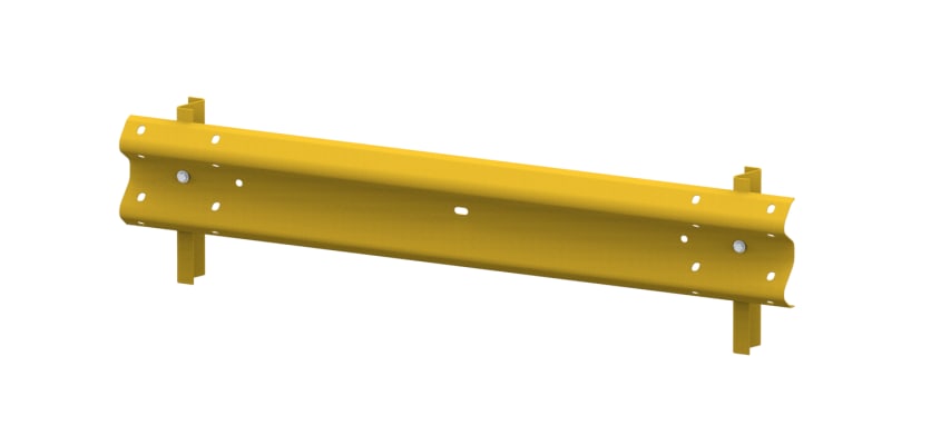 Yellow Single Beam With Z Style Dig In Posts