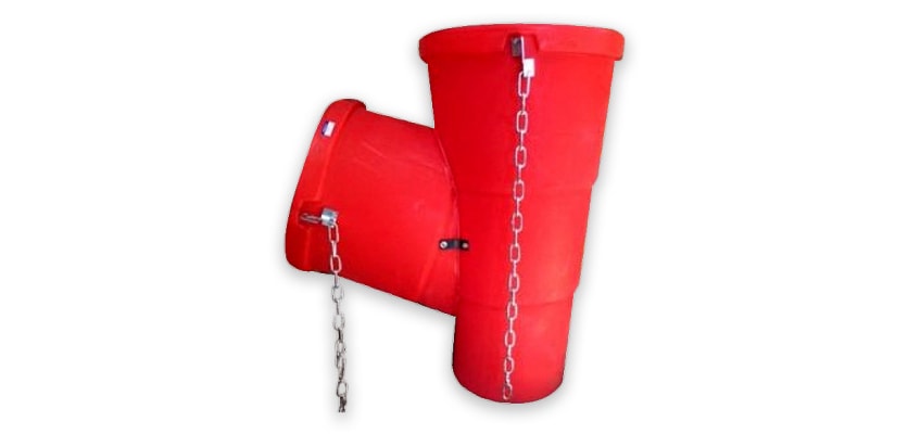 20" Rubbish Chute Y Section for Directing Construction Debris