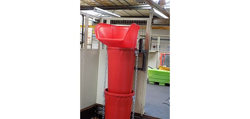20" rubbish chute installed