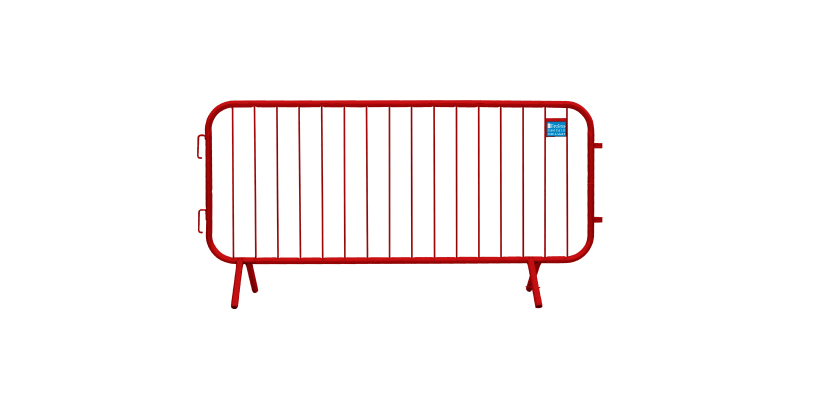 Red 2.3m Premium Smartweld Crowd Control Fixed Leg Barriers