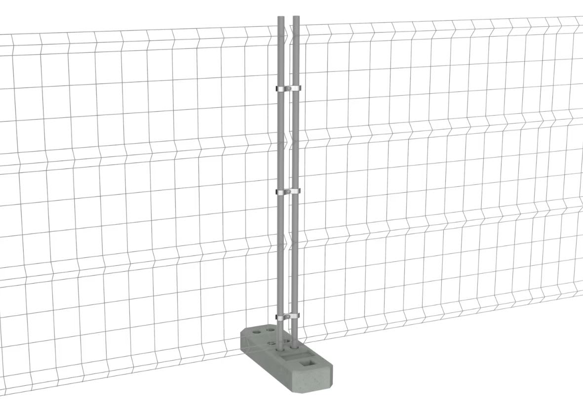Mobile Temporary Fencing 50 Panel Kit with Feet and Couplers First
