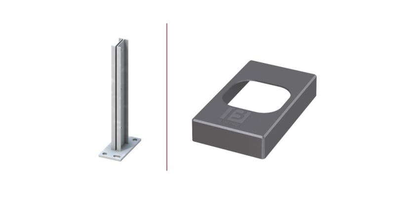 1.9m Composite Post Base Plate for Easy Installation