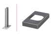 1.9m Composite Post Base Plate for Easy Installation