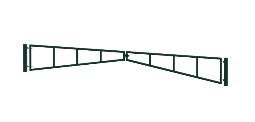 Swing Car Park Barrier Double Leaf 9.0m for secure entry