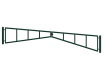 Swing Car Park Barrier Double Leaf 9.0m for secure entry