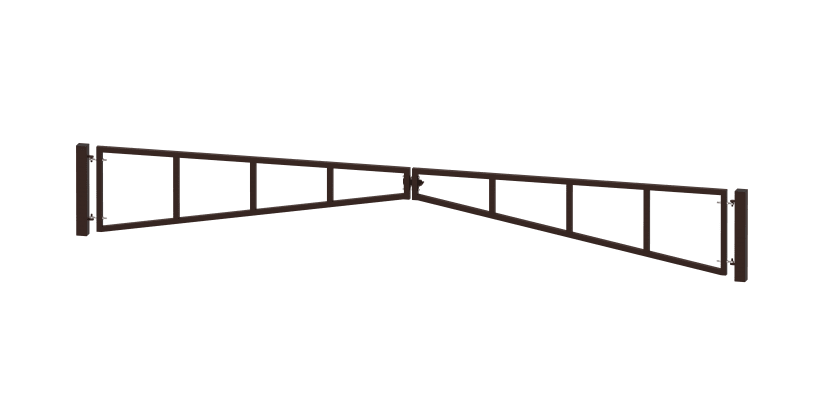 Double Leaf Swing Car Park Barrier - 9.0m Length