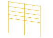 A Yellow 1.2m high x 2.0m wide EnviroRail Estate Railing Bay