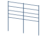 A Blue 1.2m high x 2.0m wide EnviroRail Estate Railing Bay