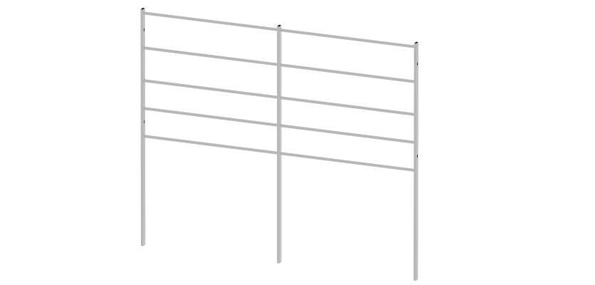 A White Aluminium 1.2m high x 2.0m wide EnviroRail Estate Railing Bay