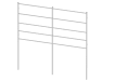 A White Aluminium 1.2m high x 2.0m wide EnviroRail Estate Railing Bay
