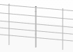 A Row of 1.2m x 2.0m EnviroRail Estate Railings - White Aluminium Powder Coated Finish