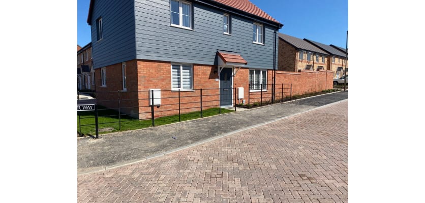 EnviroRail Estate Railings installed outside a house 