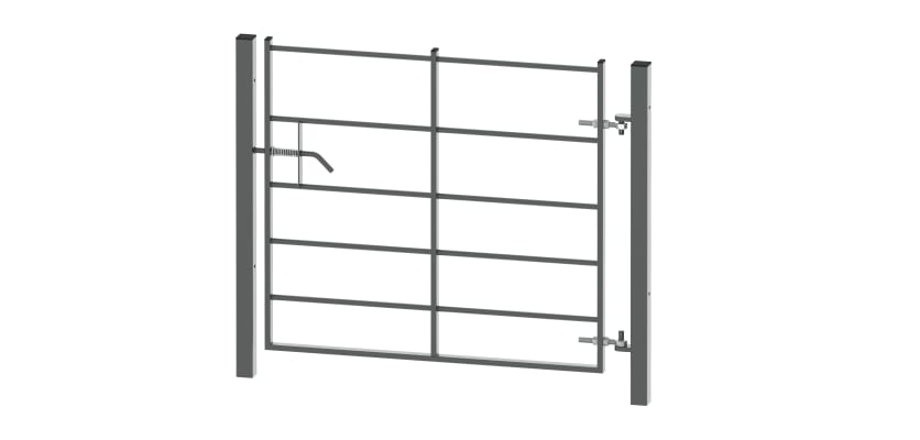 1.2 metre high by 1.2 metre wide Single Leaf EnviroRail Estate Railing Gate with Grey powder coated finish