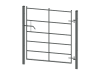 1.2 metre high by 1.2 metre wide Single Leaf EnviroRail Estate Railing Gate with Grey powder coated finish