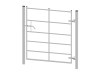 1.2 metre high by 1.2 metre wide Single Leaf EnviroRail Estate Railing Gate with White Aluminium powder coated finish