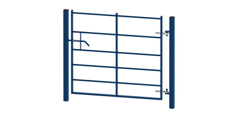 1.2 metre high by 1.2 metre wide Single Leaf EnviroRail Estate Railing Gate with Blue powder coated finish