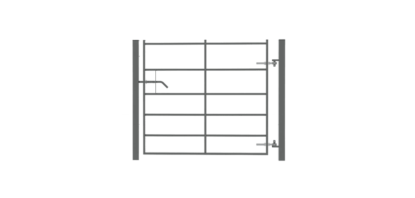 1.2m High Estate Railing Gate Kit - Grey