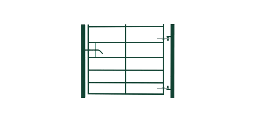 1.2m High Estate Railing Gate Kit - Green