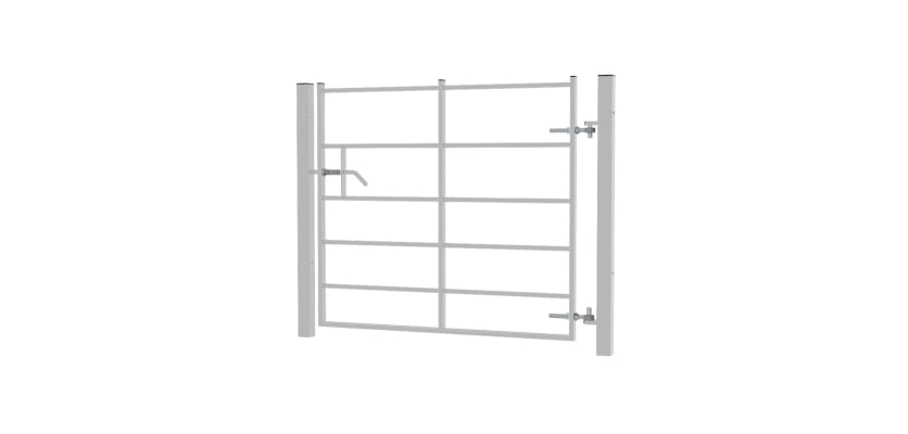 A White Aluminium EnviroRail single leaf estate railing gate kit 1.2m
