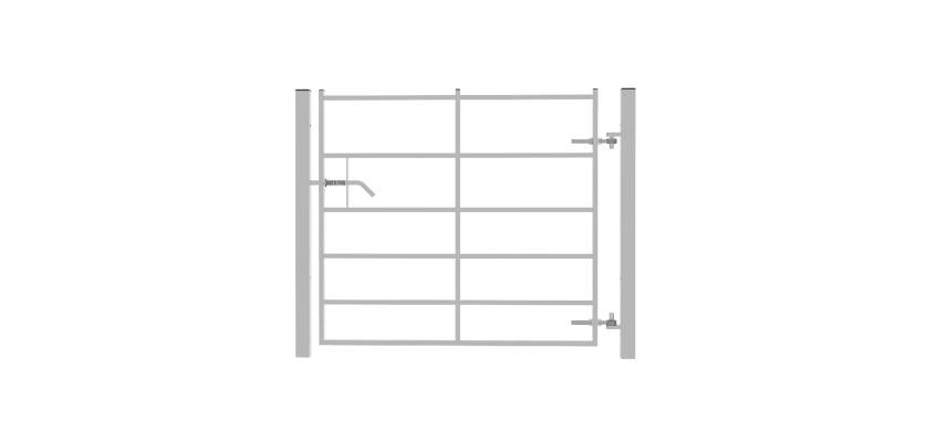 1.2m High Estate Railing Gate Kit - White Aluminium