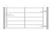 1.2m High Estate Railing Gate Kit - White Aluminium