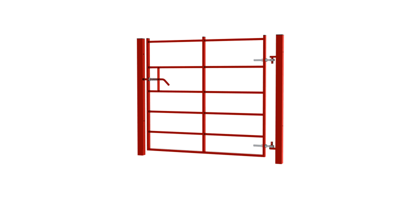 A Red EnviroRail single leaf estate railing gate kit 1.2m