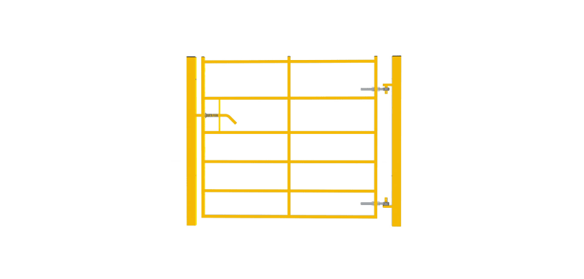 1.2m High Estate Railing Gate Kit - Yellow