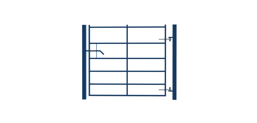 1.2m High Estate Railing Gate Kit - Blue