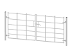1.2 metre high by 3.0 metre wide Double Leaf EnviroRail Estate Railing gate with White Aluminium powder coating finish