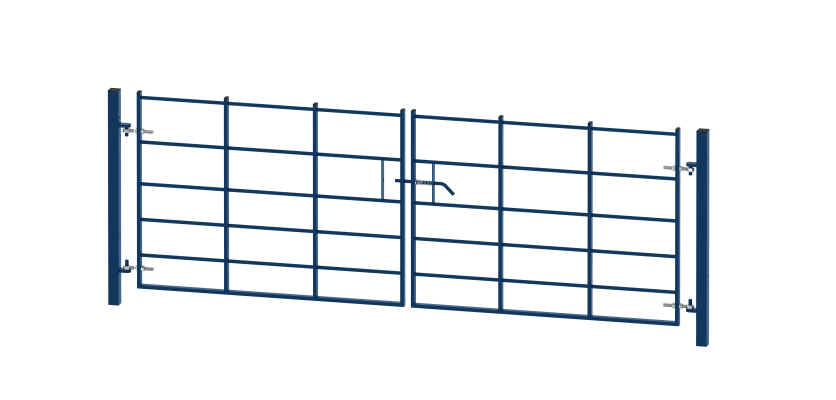 1.2 metre high by 3.0 metre wide Double Leaf EnviroRail Estate Railing gate with Blue powder coating finish