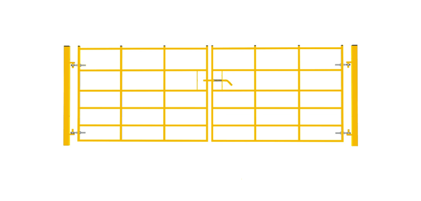 Double leaf EnviroRail estate railing gate kit - Yellow