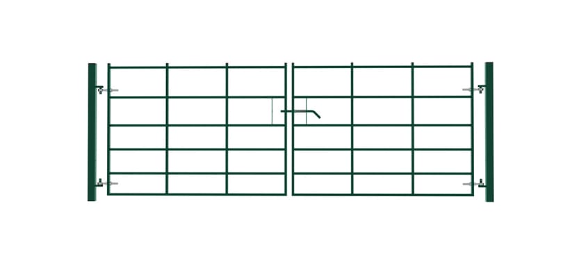 Double leaf EnviroRail estate railing gate kit - Green