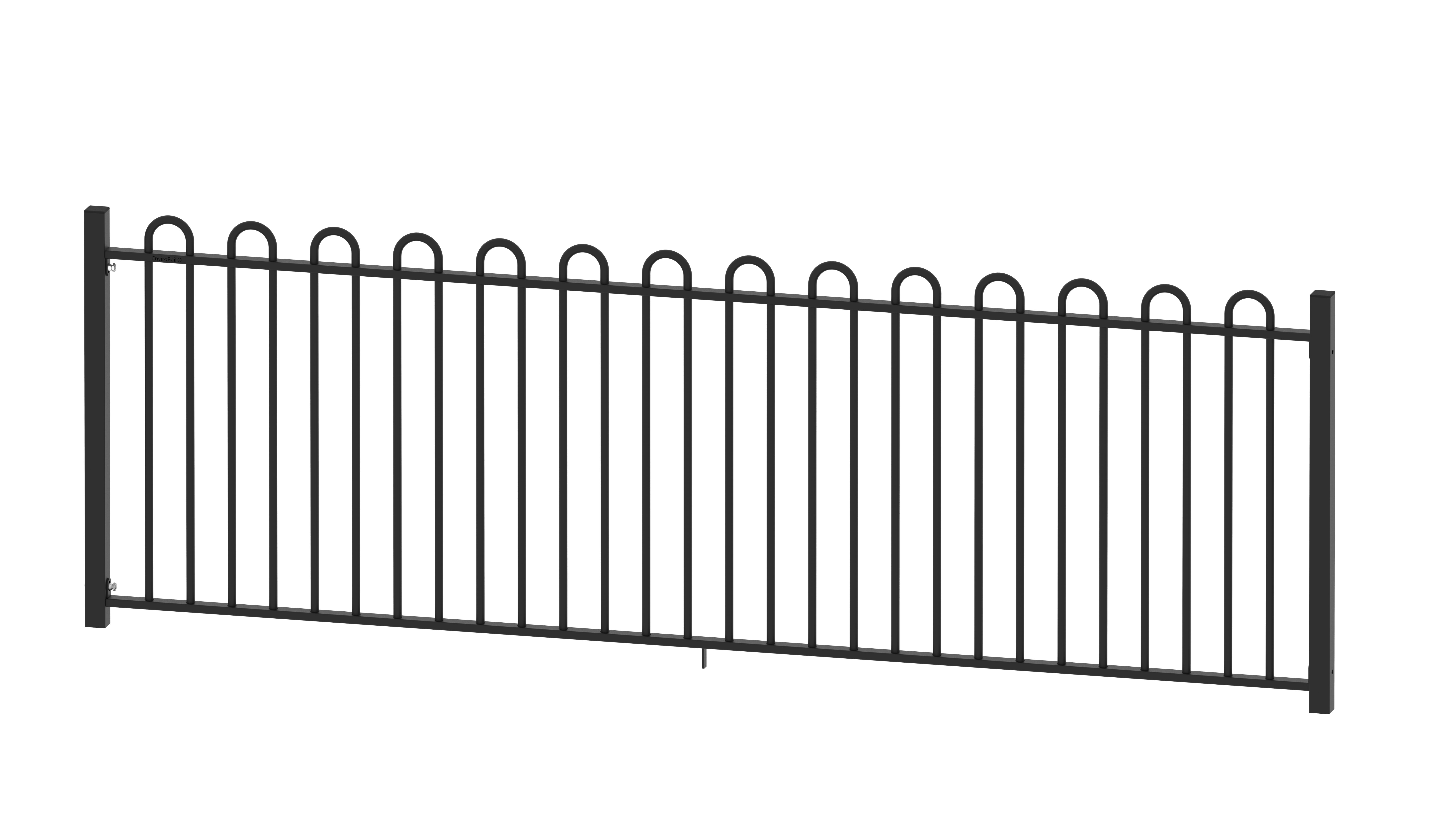 0.9m High EnviroRail Metal Bow Top Play Sec Play Area Fence | First ...