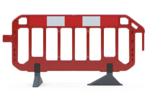 Red Firmus Plastic Pedestrian Barrier 2m
