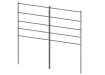 Two Grey 1.2m High x 1.0m Wide EnviroRail Estate Railings Connected Together