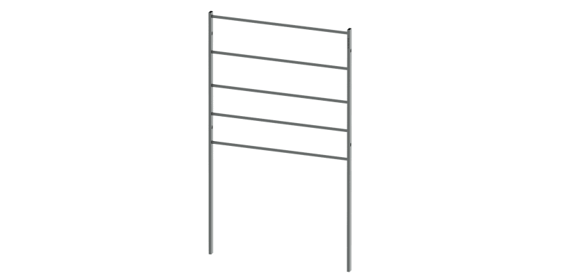 1.2m High x 1.0m Wide EnviroRail Estate Railing - Grey