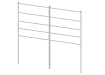 Two White Aluminium 1.2m High x 1.0m Wide EnviroRail Estate Railings Connected Together