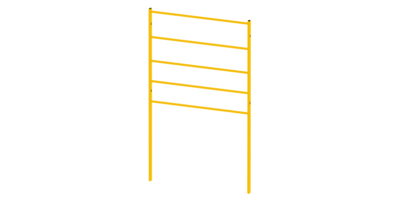 1.2m High x 1.0m Wide EnviroRail Estate Railing - Yellow